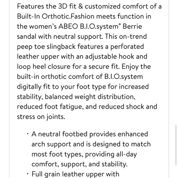 Abeo BIO system BERRIE Stacked Heeled Platform Slingback Sz 10 Neutral - Picture 2 of 10